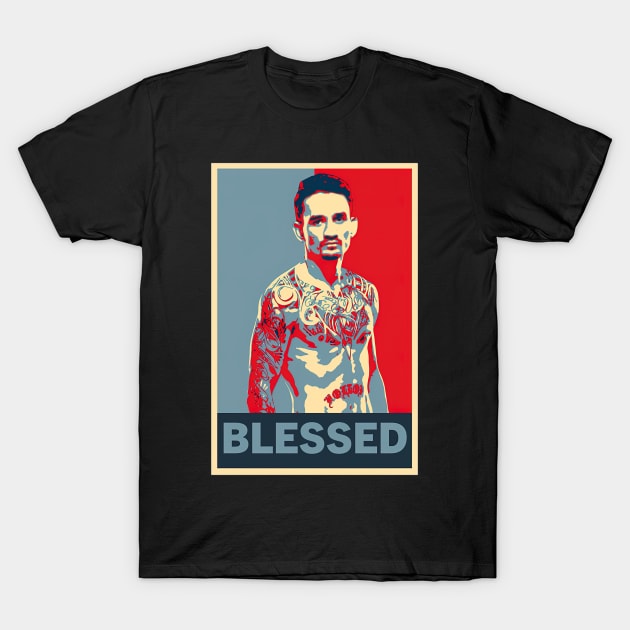 The Blessed Man Max Holloway T-Shirt by HammiltenJohn